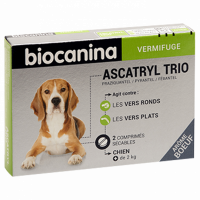 BIOCANINA Ascatryl Trio - Vermifuge Chien 2 comprimés-17549