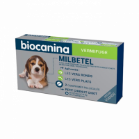 BIOCANINA Milbetel 2,5 mg/25 mg pour Chiens et Chiots 2 comprimés pelliculés-17562