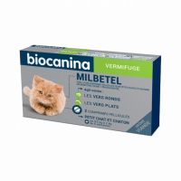 BIOCANINA Milbetel 4 mg/10 mg pour Chats et Chatons 2 comprimés pelliculés-17563