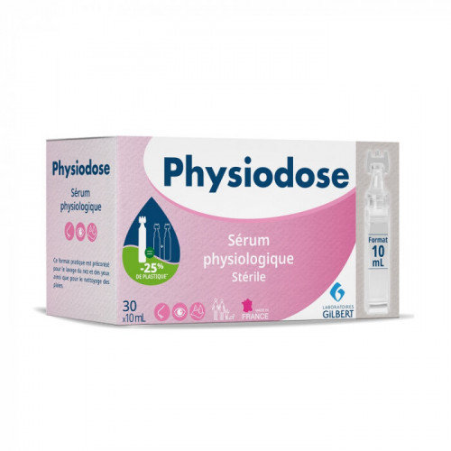 GILBERT Physiodose Sérum physiologique stérile 30 unidoses de 10ml-17592