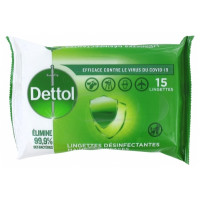 DETTOL Lingettes Désinfectantes Mains et Surfaces 15 Lingettes-17672