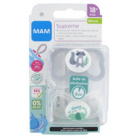 MAM Supreme 2 Sucettes Silicone 18 Mois et +-17676