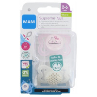 MAM Supreme Nuit 2 Sucettes Silicone 2-6 Mois-17679