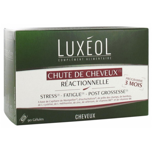 LUXEOL Chute de cheveux réactionnelle 90 gélules-17695 LUXEOL Chute de cheveux réactionnelle 90 gélules-17695