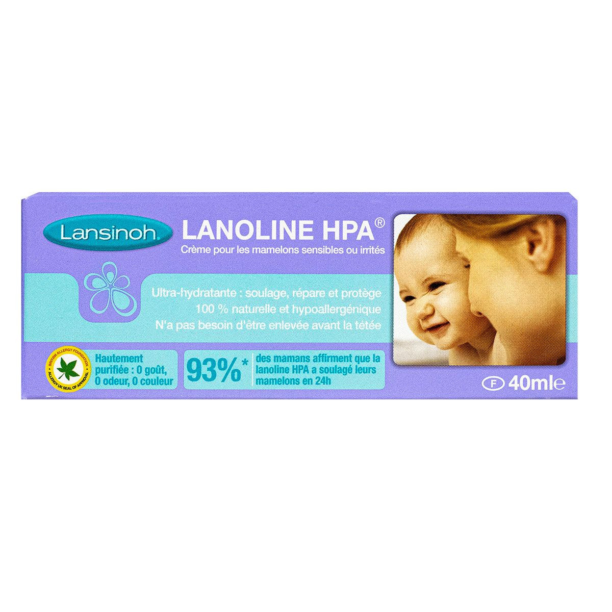 LANSINOH Crème Lanoline HPA pour mamelons - Mamelons douloureux