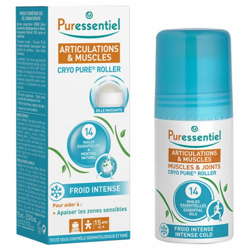 Puressentiel Cryo Pure Roller 75ml - Soulage Muscles et Articulations