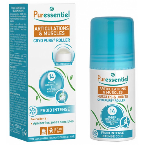 Puressentiel Cryo Pure Roller 75ml - Soulage Muscles et Articulations Puressentiel Cryo Pure Roller 75ml - Soulage Muscles et Articulations