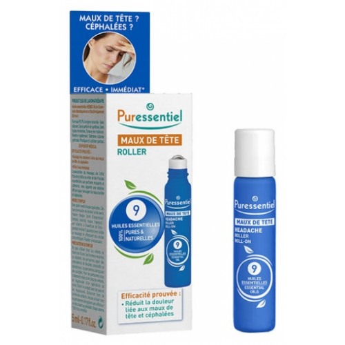 Pharma360: Puressentiel Roller 5mL - Soulage Maux de Tête avec 9 Huiles  Essentielles