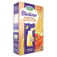 BLEDINA Blédîner Céréales du Soir Multicéréales Légumes du Soleil de 8 à 36 Mois 240 g-17777