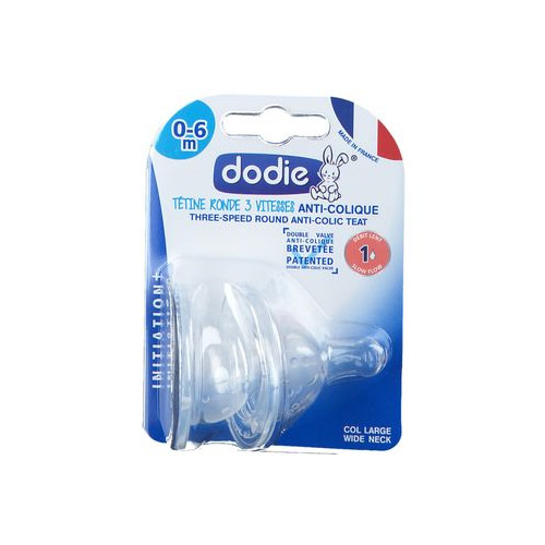 DODIE dodie® Tétine Initiation+ ronde 3 vitesses anti-colique +6mois-17790