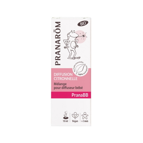 PRANAROM PranaBB Diffusion Citronnelle Mélange pour Diffuseur Bébé Bio 10 ml-17885