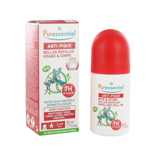 PURESSENTIEL Anti-Pique Roller Répulsif Visage & Corps 50 ml-17891 PURESSENTIEL Anti-Pique Roller Répulsif Visage & Corps 50 ml-17891