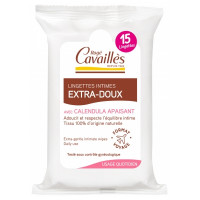 ROGE CAVAILLES Lingettes Intimes Extra-Douces 15 Lingettes-17902