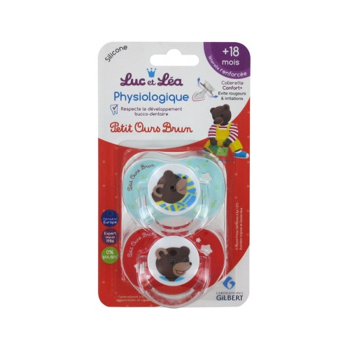 LUC ET LEA 2 Sucettes Silicone Physiologiques avec Anneau 18 Mois et +-17925 LUC ET LEA 2 Sucettes Silicone Physiologiques avec Anneau 18 Mois et +-17925