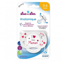 LUC ET LEA Sucette Silicone Anatomique 0-6 mois - J'aime ma Maman-17927