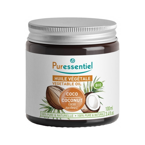 PURESSENTIEL Huile Végétale Coco (Coco nucifera L.) Bio 100 ml-17940 PURESSENTIEL Huile Végétale Coco (Coco nucifera L.) Bio 100 ml-17940