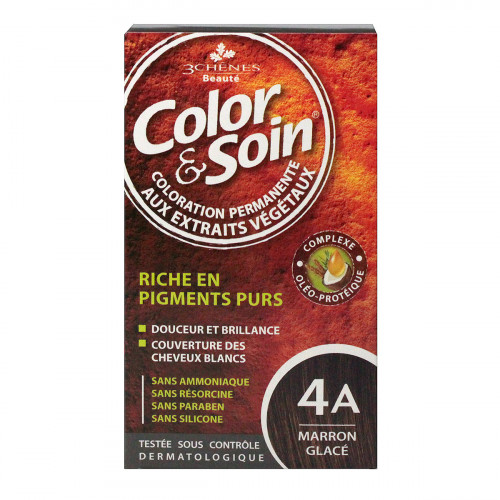LES 3 CHENES Color & Soin coloration permanente 4A marron glacé-17972 LES 3 CHENES Color & Soin coloration permanente 4A marron glacé-17972