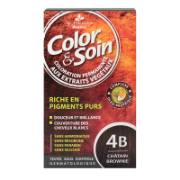 LES 3 CHENES Color & Soin coloration permanente 4B châtain brownie-17973
