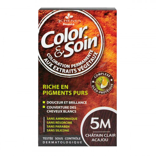 LES 3 CHENES Color & Soin coloration permanente 5M châtain clair acajou-17976 LES 3 CHENES Color & Soin coloration permanente 5M châtain clair acajou-17976