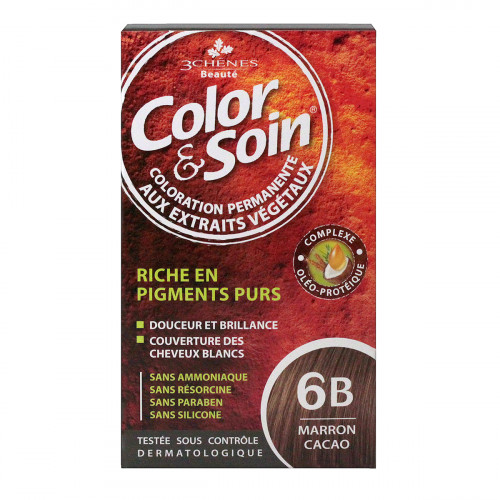 LES 3 CHENES Color & Soin coloration permanente 6B marron cacao-17977 LES 3 CHENES Color & Soin coloration permanente 6B marron cacao-17977