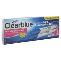 CLEARBLUE Test de Grossesse Détection Ultra Précoce Digital Lot de 2 Tests-17998