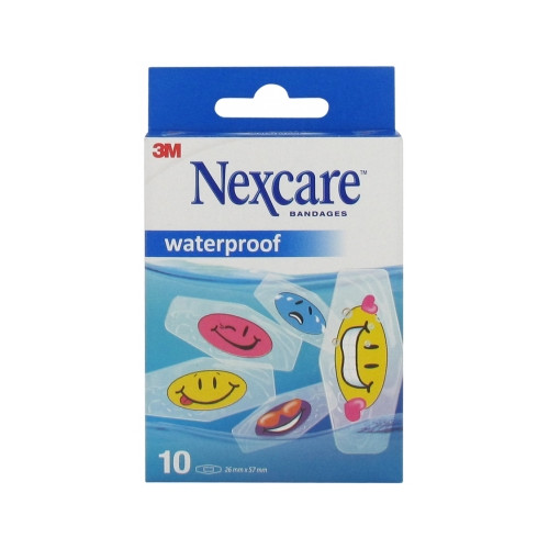 3M Nexcare Waterproof Enfants 10 Pansements - Pharma360 - Protection Douce
