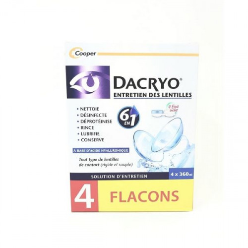 COOPER Dacryo Kit Entretien des Lentilles 4x360ml-18094