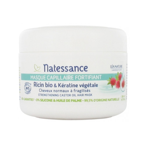 NATESSANCE Masque Capillaire Fortifiant Ricin Bio & Kératine Végétale 200 ml-18191