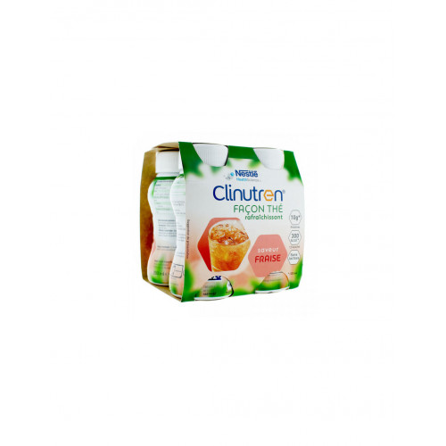 NestléHealthScience CLINUTREN FACON THE RAFRAICHISSANT Saveur Fraise 4x 200ml - Dénutrition - 300 kcal-18193