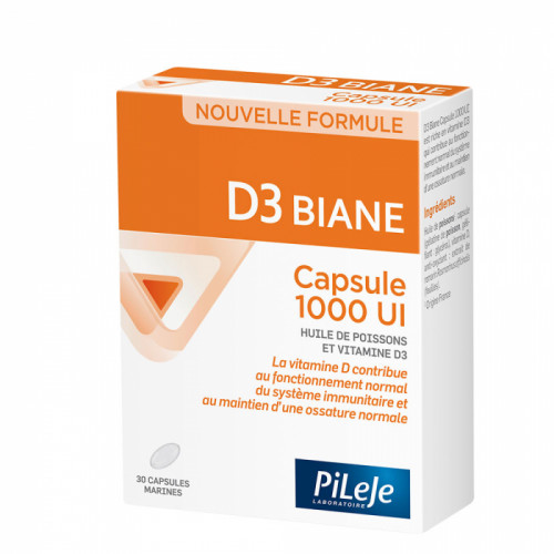 PILEJE D3 BIANE 1000UI 30 CAPSULES MARINES-18211