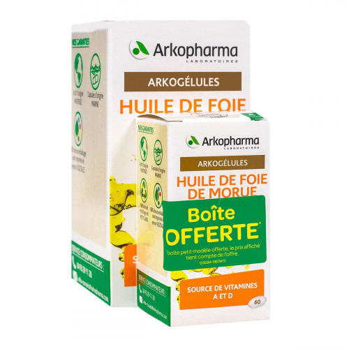 ARKOPHARMA Arkogélules huile foie de morue 220+60 gélules-18369