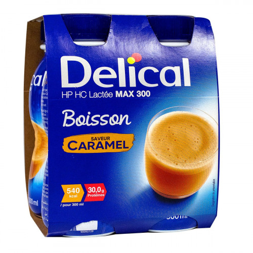 DELICAL Boisson HP HC caramel 4x300ml-18395 DELICAL Boisson HP HC caramel 4x300ml-18395