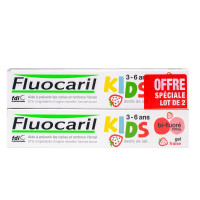 FLUOCARIL Kids 3-6 ans gel dentifrice bi-fluoré fraise 2x50ml-18400