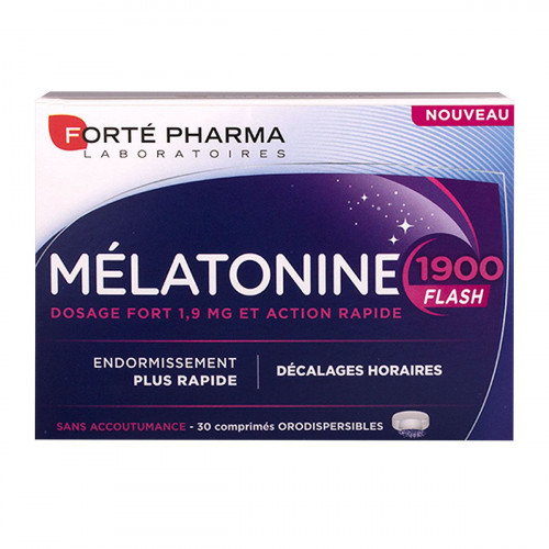 FORTE PHARMA Mélatonine 1900 flash 30 comprimés-18402 FORTE PHARMA Mélatonine 1900 flash 30 comprimés-18402