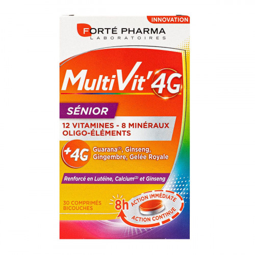 FORTE PHARMA Multivit'4G Senior 30 comprimés-18405 FORTE PHARMA Multivit'4G Senior 30 comprimés-18405