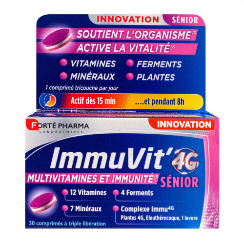 FORTE PHARMA Immuvit 4G senior 30 comprimés-18406 FORTE PHARMA Immuvit 4G senior 30 comprimés-18406