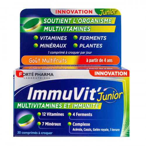 FORTE PHARMA Immuvit 4G Junior 30 comprimés-18407 FORTE PHARMA Immuvit 4G Junior 30 comprimés-18407