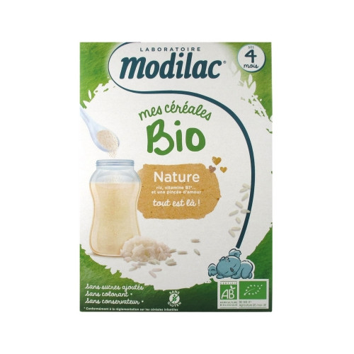 MODILAC Mes Céréales Bio Dès 4 Mois Nature 250 g-18430 MODILAC Mes Céréales Bio Dès 4 Mois Nature 250 g-18430