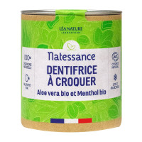 NATESSANCE Dentifrice à croquer aloé vera bio et menthol 80 comprimés-18433