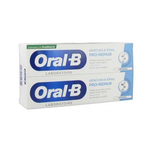 ORAL B Pro-Repair Original Gencives & Émail Lot de 2 x 75 ml-18437 ORAL B Pro-Repair Original Gencives & Émail Lot de 2 x 75 ml-18437