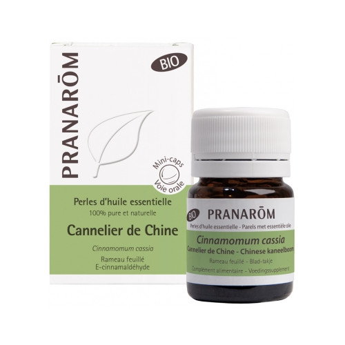 PRANAROM Perles d'Huile Essentielle Cannelier de Chine (Cinamommum cassia) Bio 60 Perles-18454