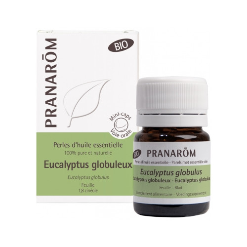 PRANAROM Perles d'Huile Essentielle Eucalyptus Globuleux (Eucalyptus globulus) Bio 60 Perles-18455