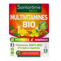 SANTAROME Multivitamines 100% bio d'origine végétale 15 comprimés-18459