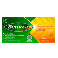 BAYER BEROCCA Immunité Flash soutien goût orange 30 comprimés-18476