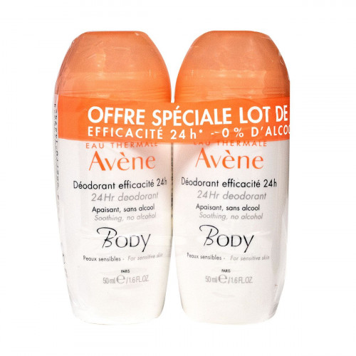 AVENE Body déodorant efficacité 24h 2x50ml-18501 AVENE Body déodorant efficacité 24h 2x50ml-18501