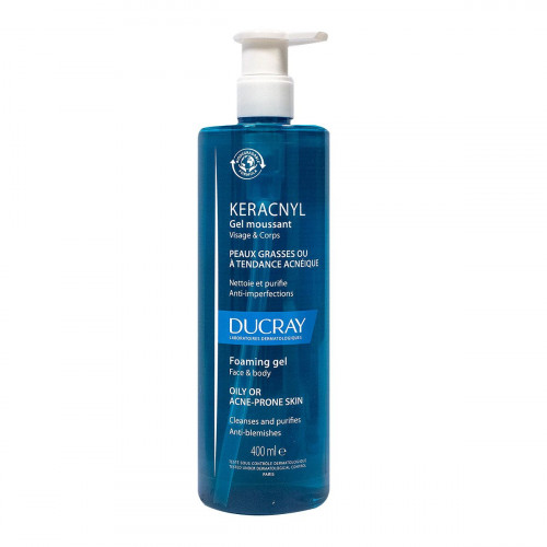 DUCRAY Keracnyl gel moussant visage & corps 400ml-18514