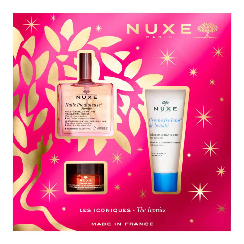 Coffret Les Iconiques avec l'Huile Prodigieuse Florale Noël 2021 Coffret Les Iconiques avec l'Huile Prodigieuse Florale Noël 2021