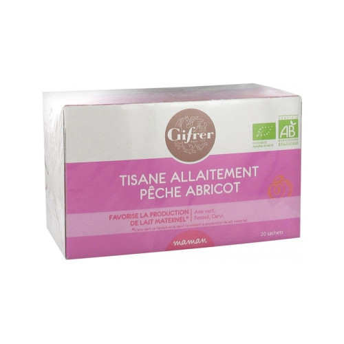 GIFRER Tisane Allaitement Pêche Abricot Bio 20 Sachets-18633