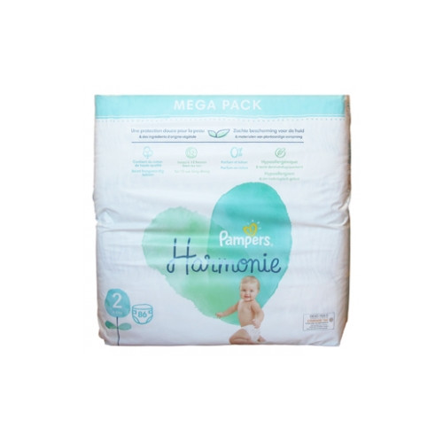 PAMPERS Harmonie 86 Couches Taille 2 (4-8 kg)-18651