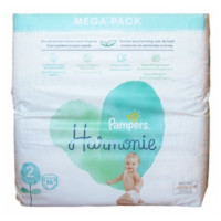 Pampers Harmonie Mega Pack Taille 2 (4-8kg) 104 couches